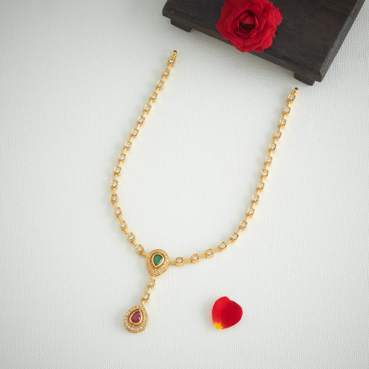 Pear Of Stone Necklace