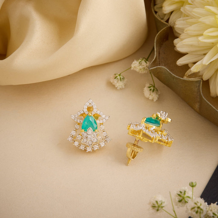 Elara Pear CZ Studs