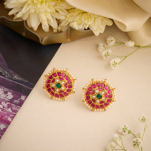 Aaradhya-Phool Kundan Studs