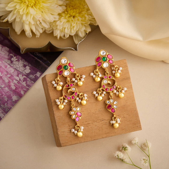 Kumudini-Mor Kundan Danglers