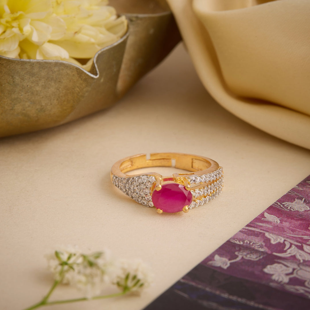 Aurelia Adjustable CZ Ring