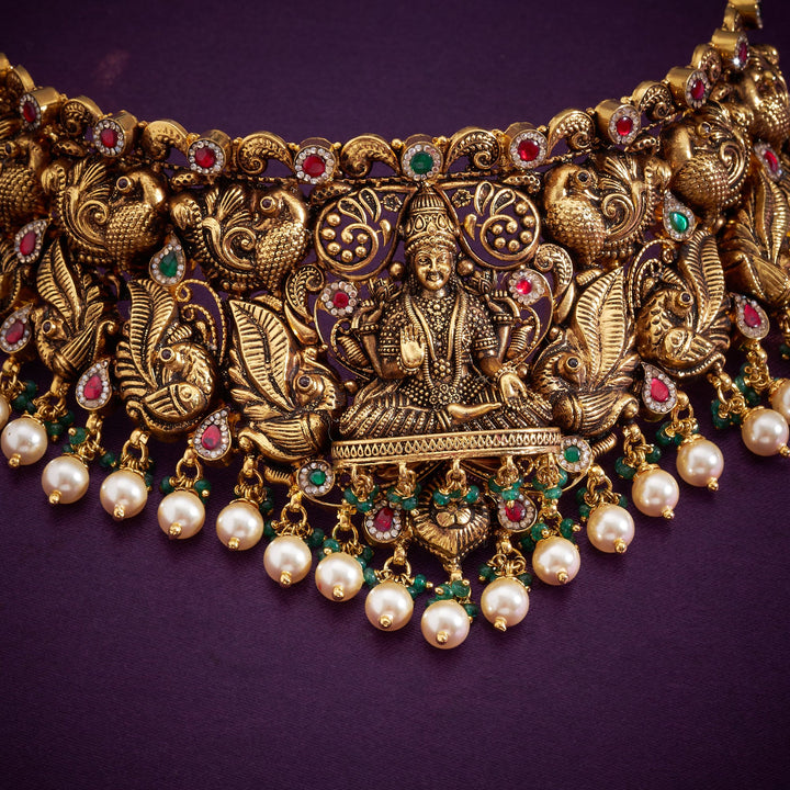 Ananti-Peacock Temple Choker