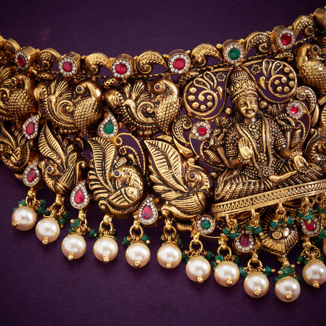 Ananti-Peacock Temple Choker