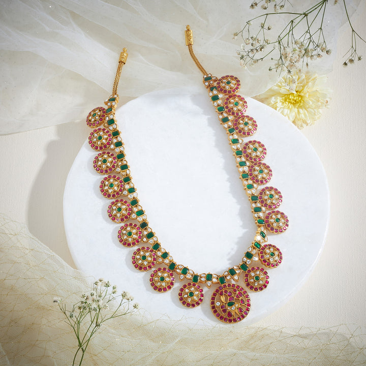 Phoolika Bottu Kundan Necklace