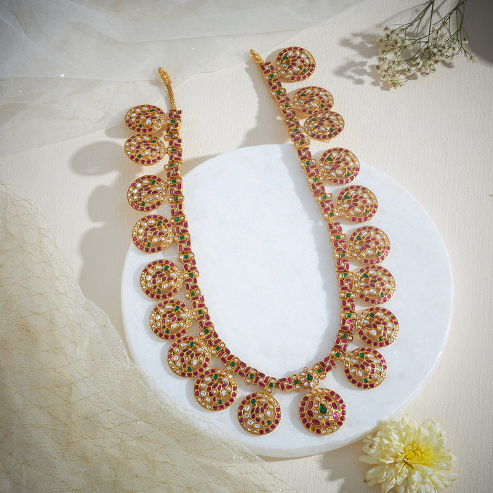 Swarna Bottu Kundan Necklace