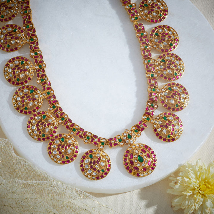 Swarna Bottu Kundan Necklace