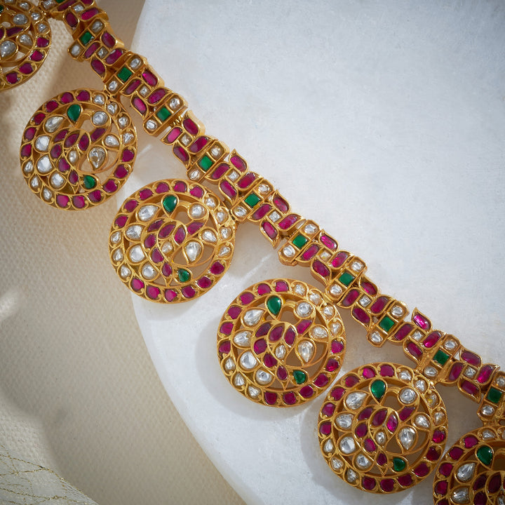 Swarna Bottu Kundan Necklace