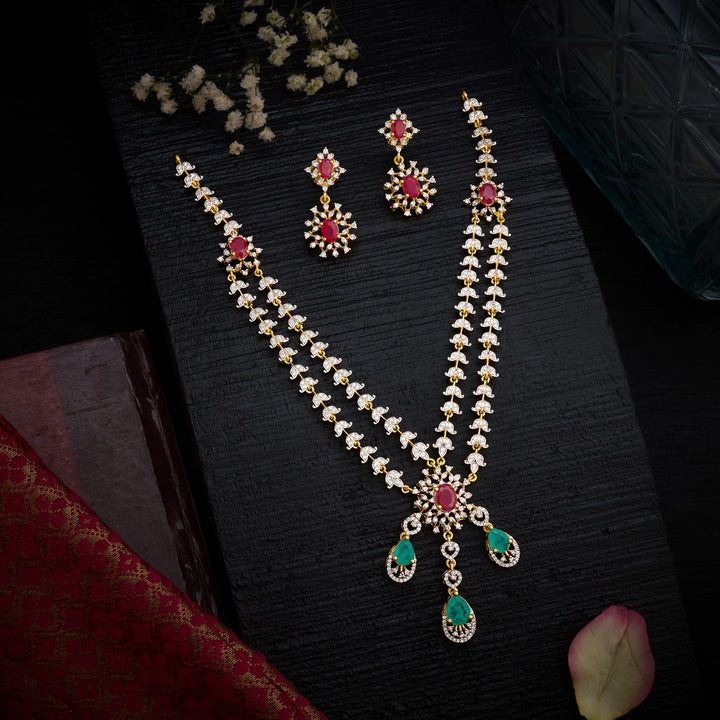 Opulent Aura CZ Necklace Set
