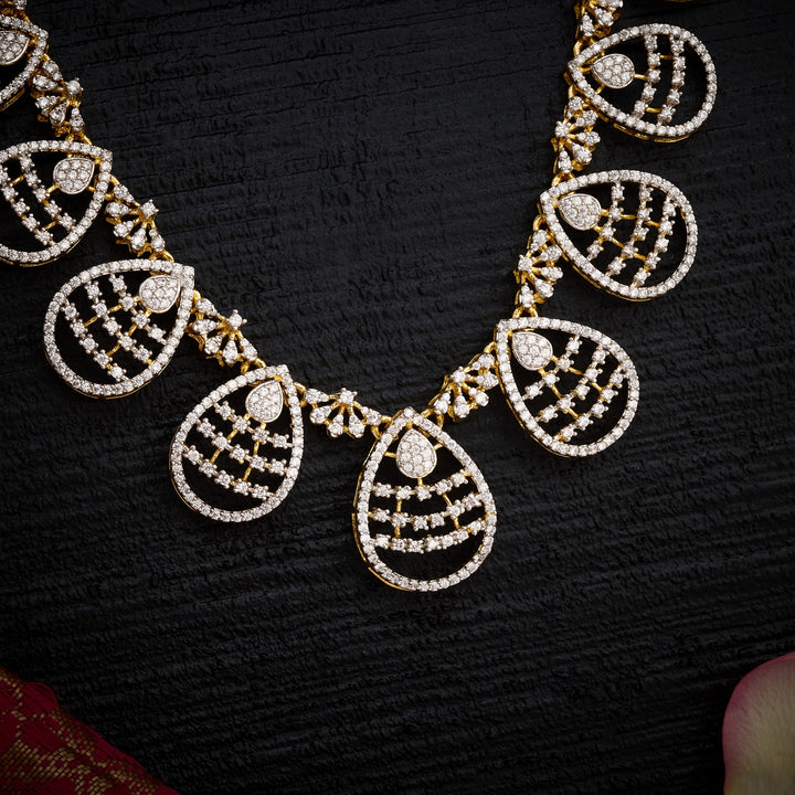 Crystal Pear CZ Necklace Set