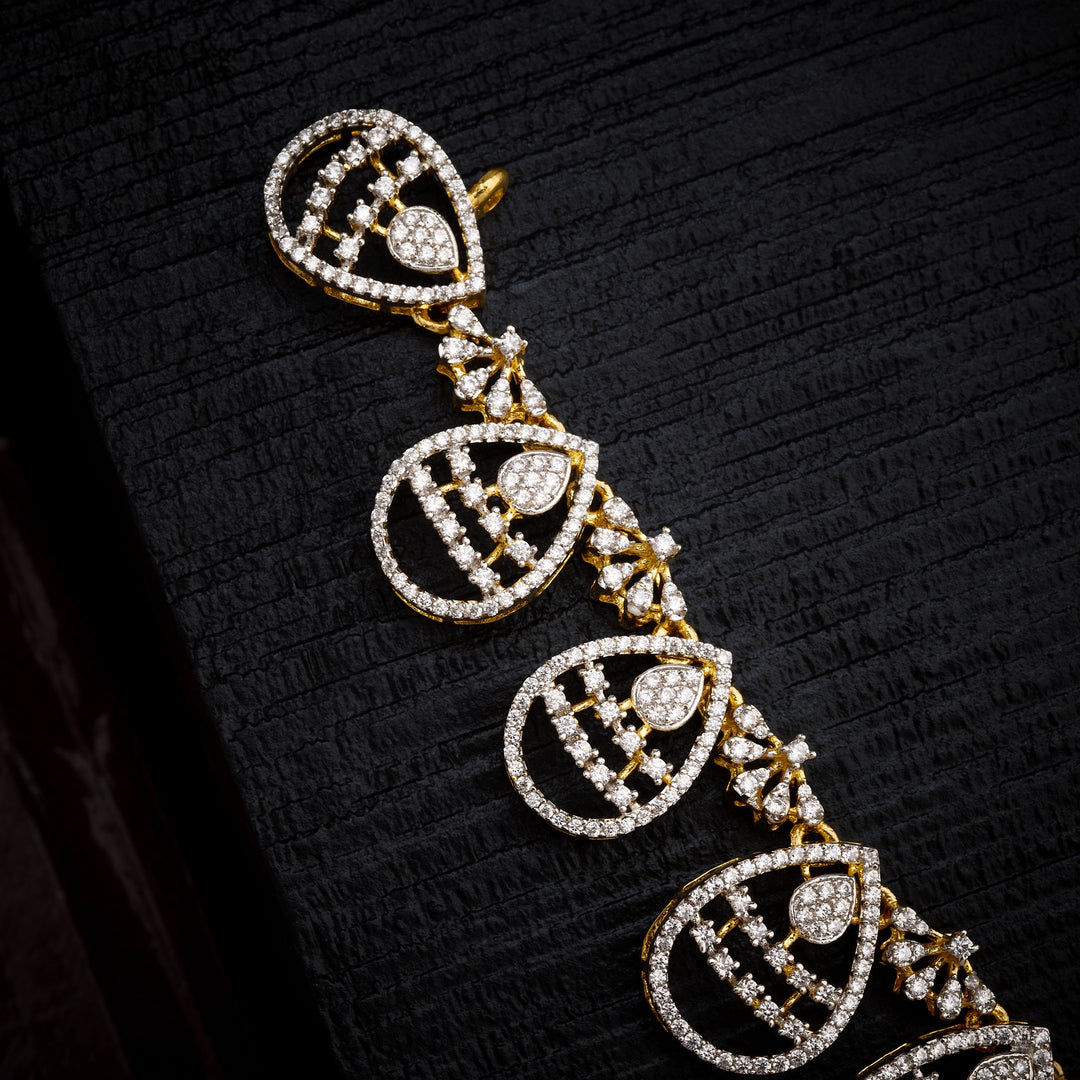 Crystal Pear CZ Necklace Set
