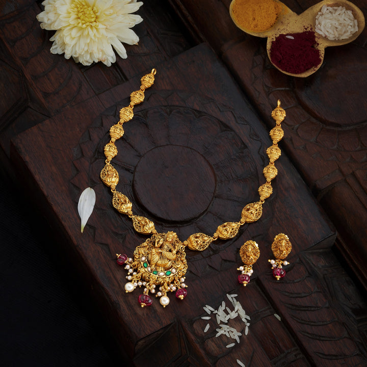 Hemalakshmi Temple Necklace Set