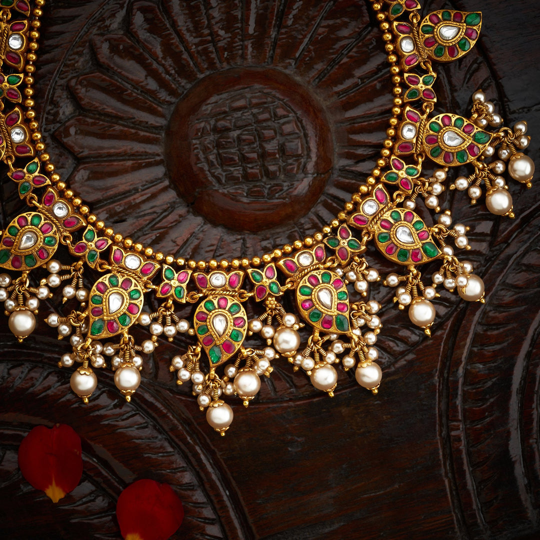 Maanga Reversible Kundan Necklace Set
