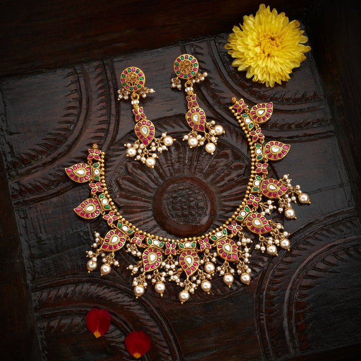 Maanga Reversible Kundan Necklace Set