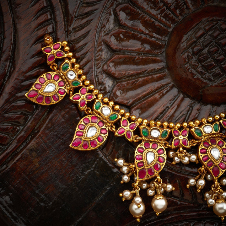 Maanga Reversible Kundan Necklace Set
