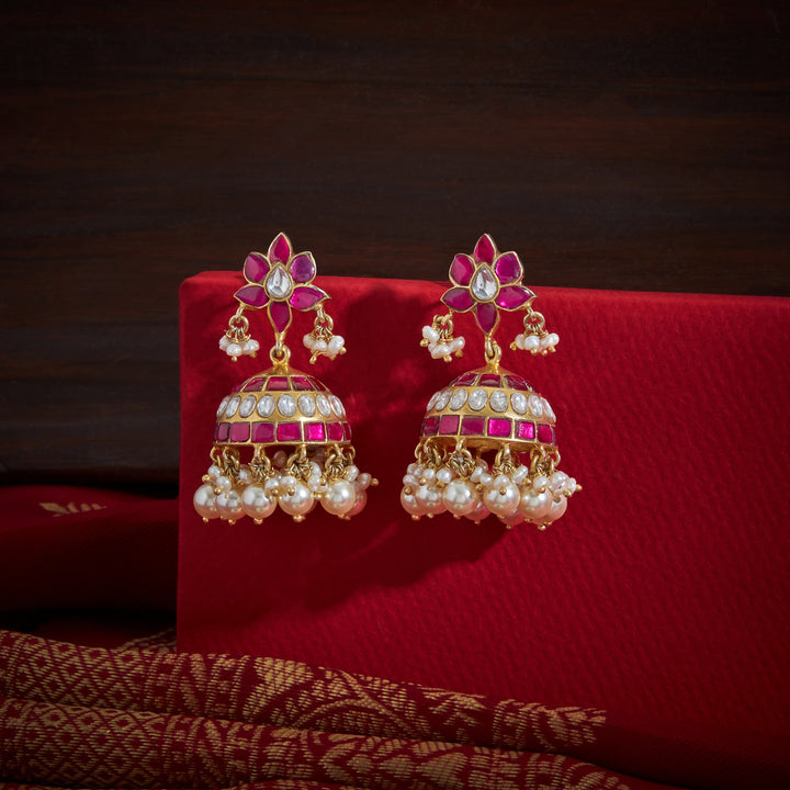 Lotus Grace Kundan Jhumki