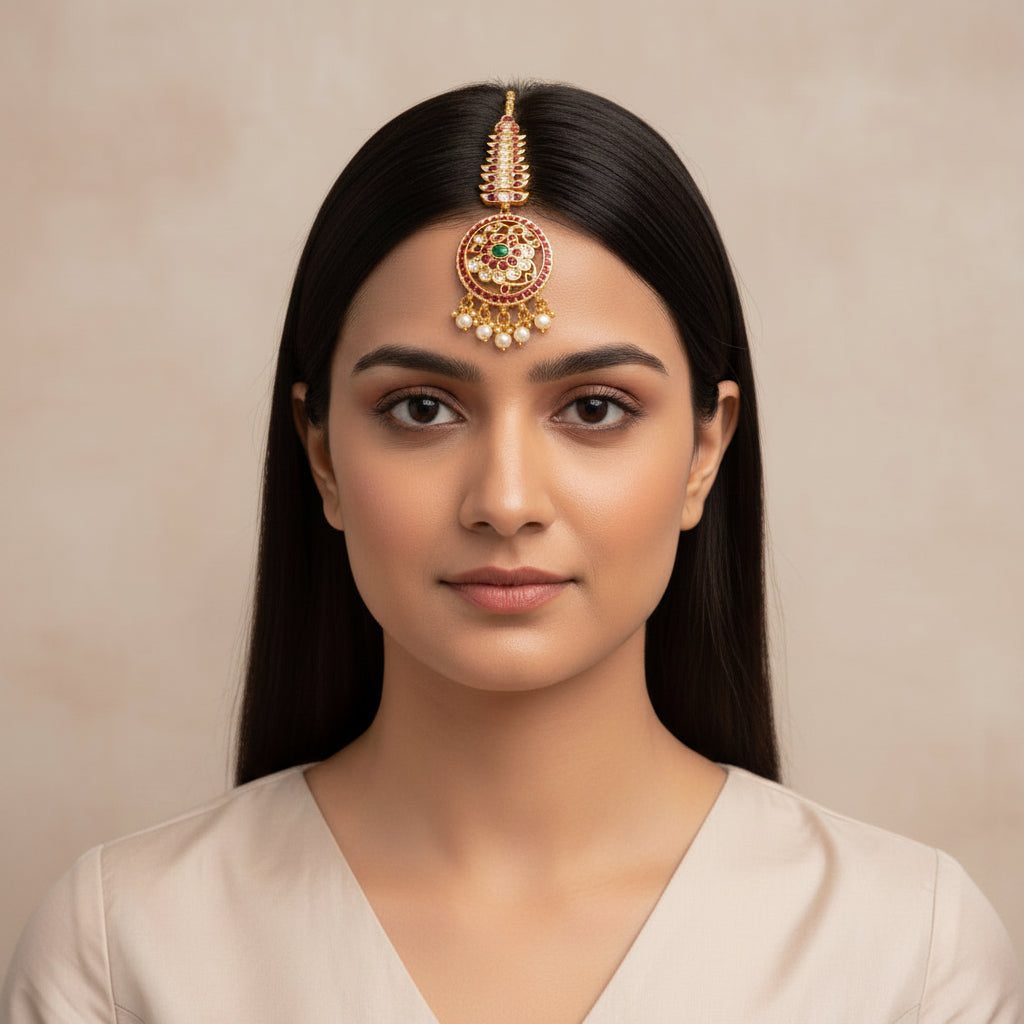 Mayurisha Stone Maang Tikka