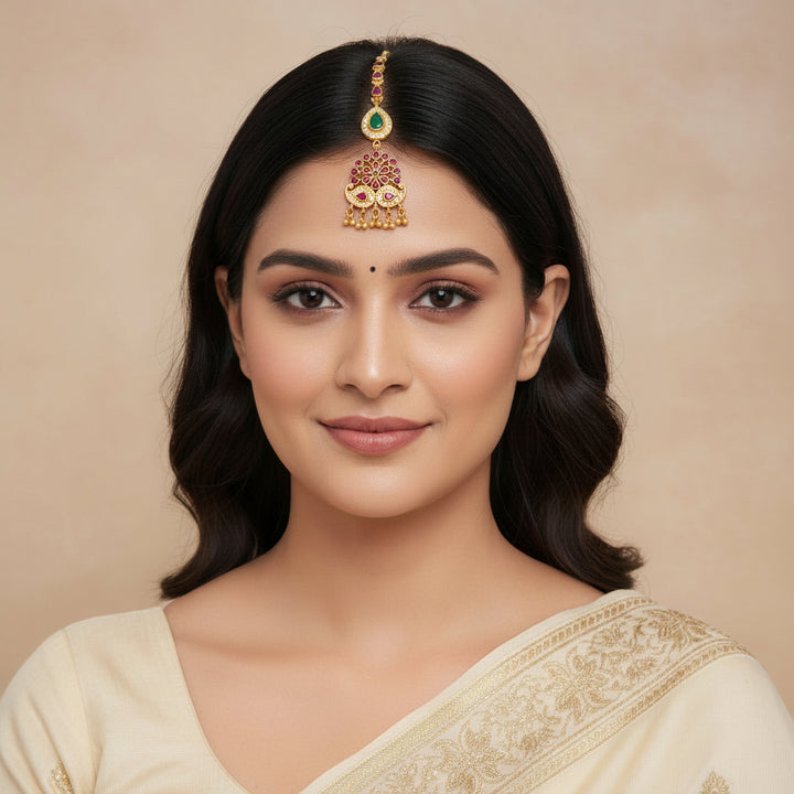 Rosanika Stone Maang Tikka