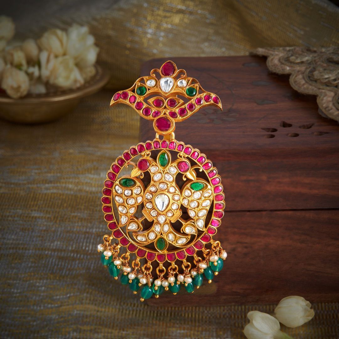 Chakra-Berunda Kundan Pendant