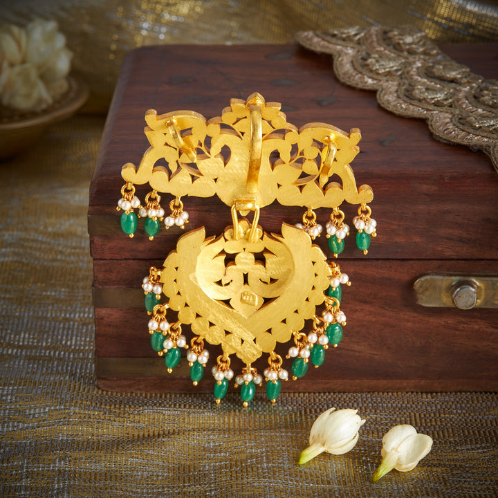 Dual-Mor Kundan Pendant