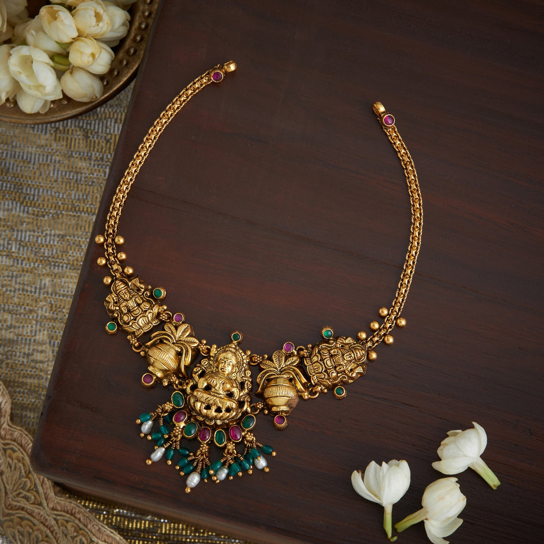 Kalasha-Lakshmi Temple Necklace