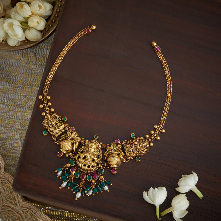 Kalasha-Lakshmi Temple Necklace