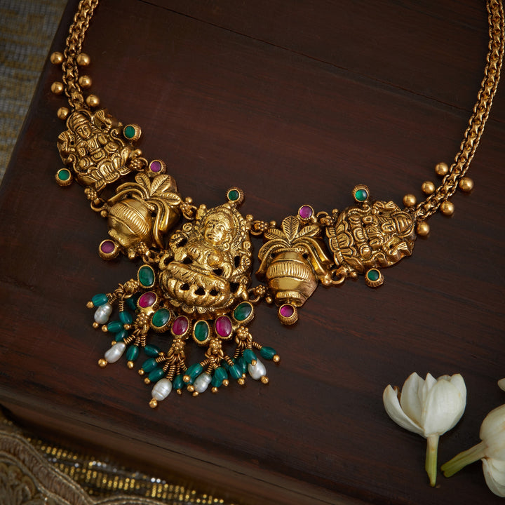 Kalasha-Lakshmi Temple Necklace