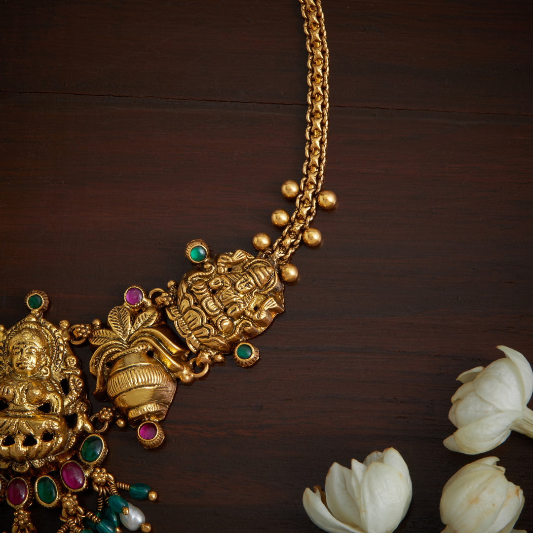 Kalasha-Lakshmi Temple Necklace