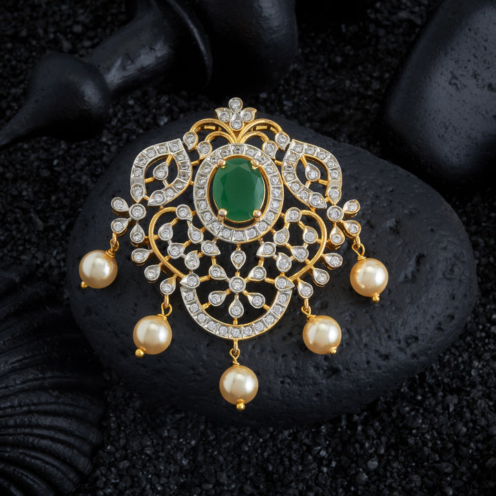 Floral Twinkle CZ Pendant
