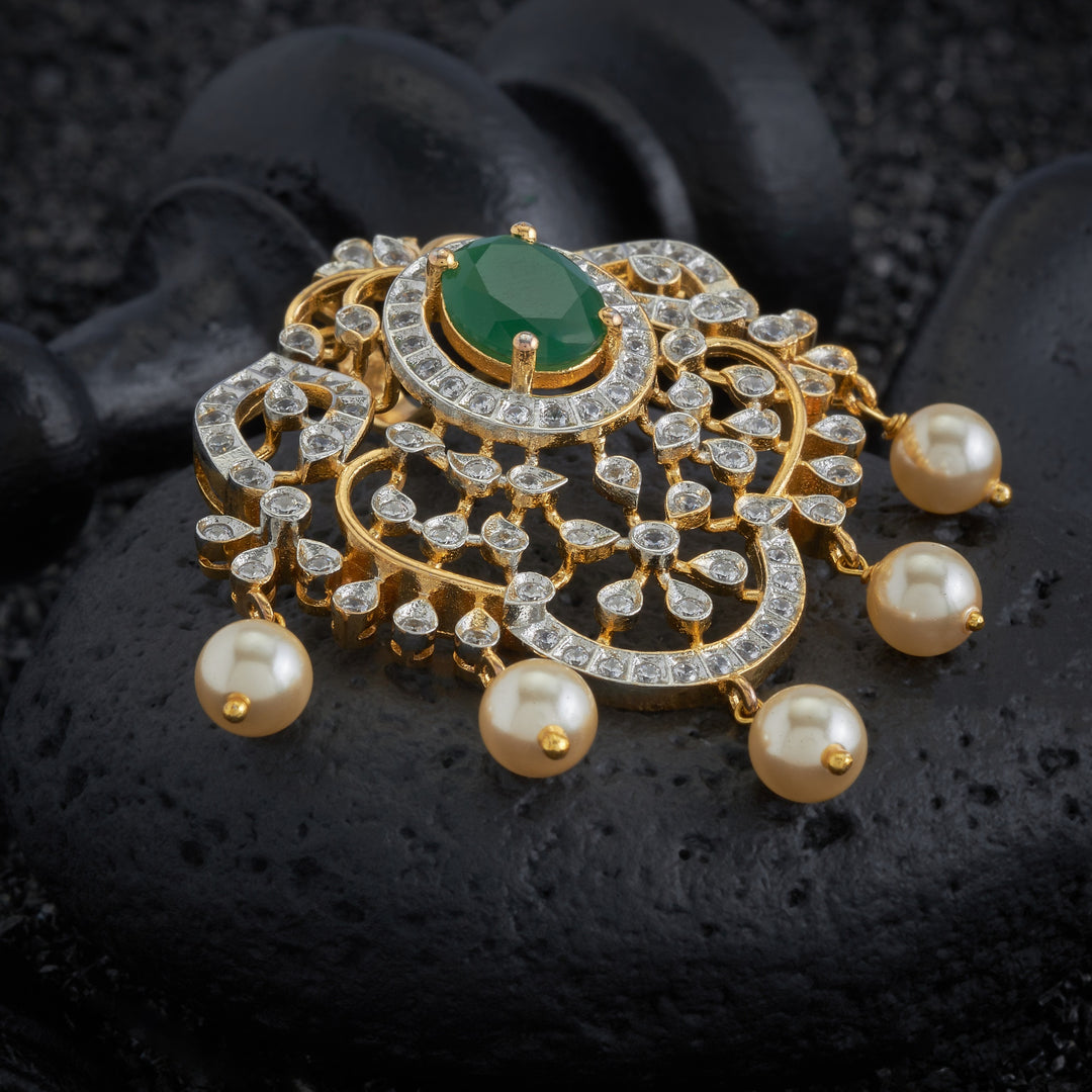 Floral Twinkle CZ Pendant