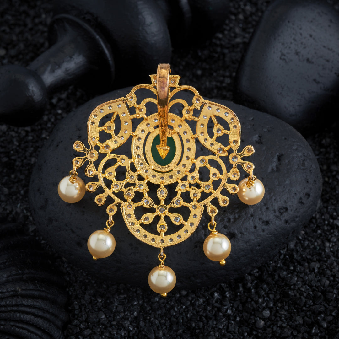 Floral Twinkle CZ Pendant