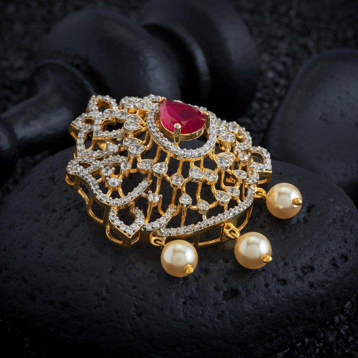 Rosette Spark CZ Pendant