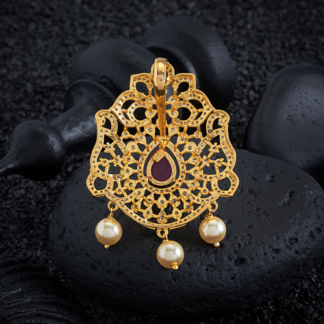 Rosette Spark CZ Pendant