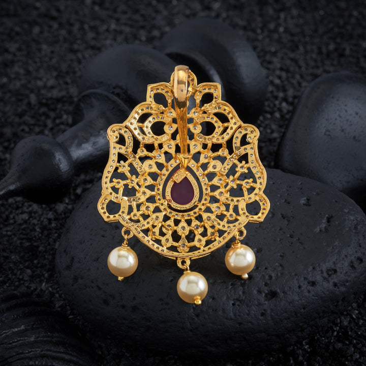 Rosette Spark CZ Pendant