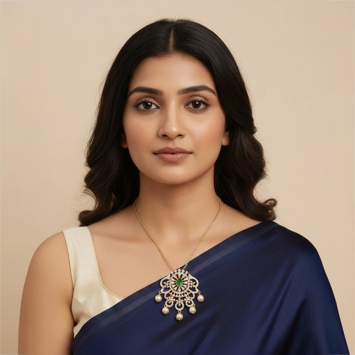 Tarini Drop CZ Pendant