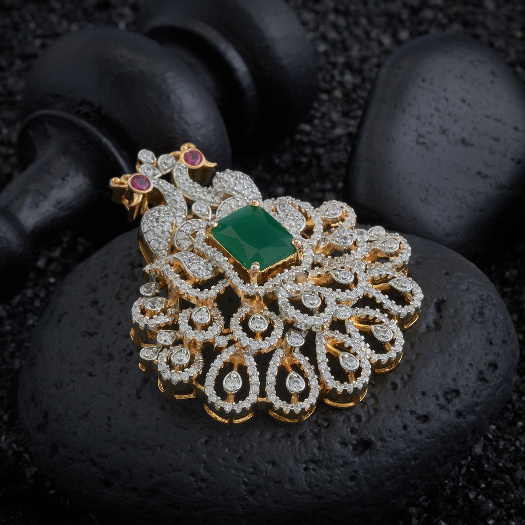 Glimmer-Peacock CZ Pendant