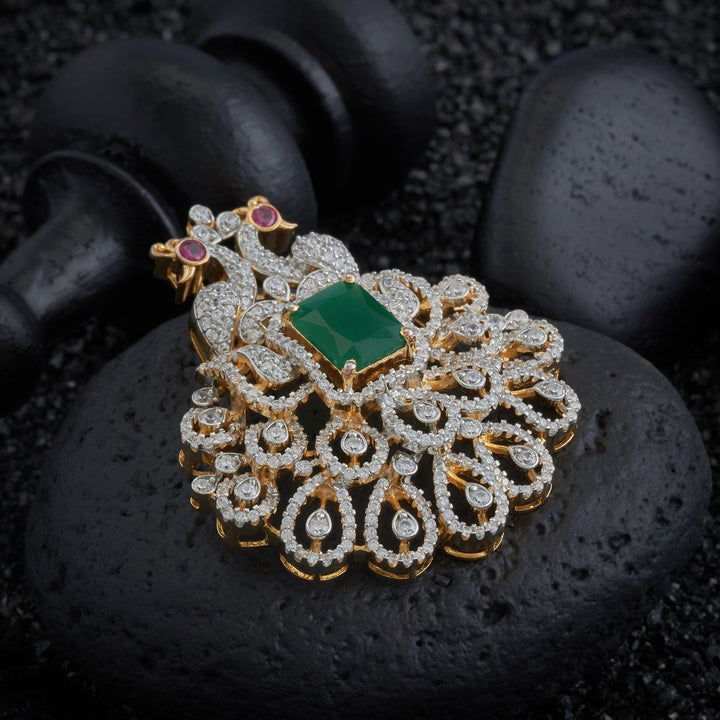 Glimmer-Peacock CZ Pendant