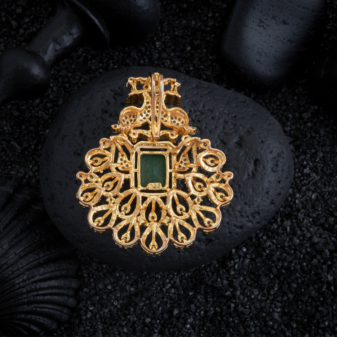Glimmer-Peacock CZ Pendant