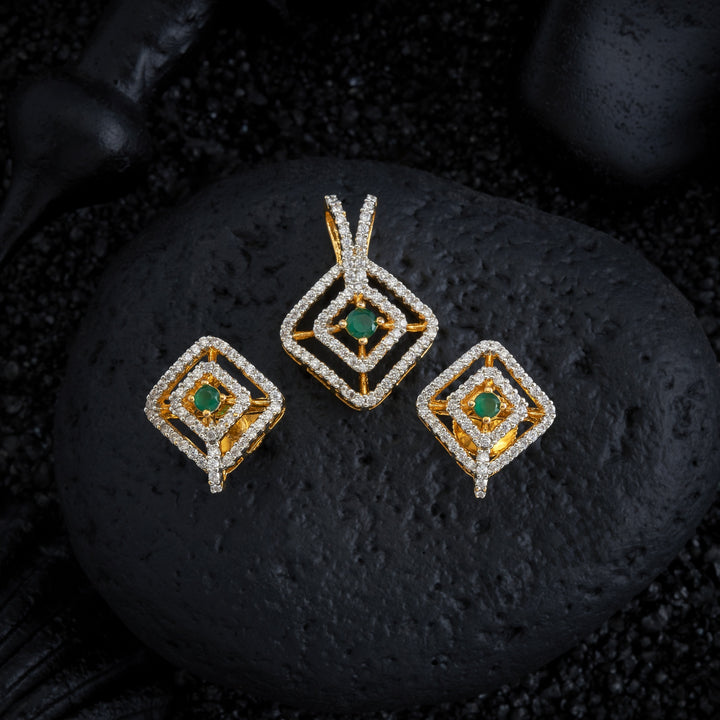 Queen'CZ Pendant Set