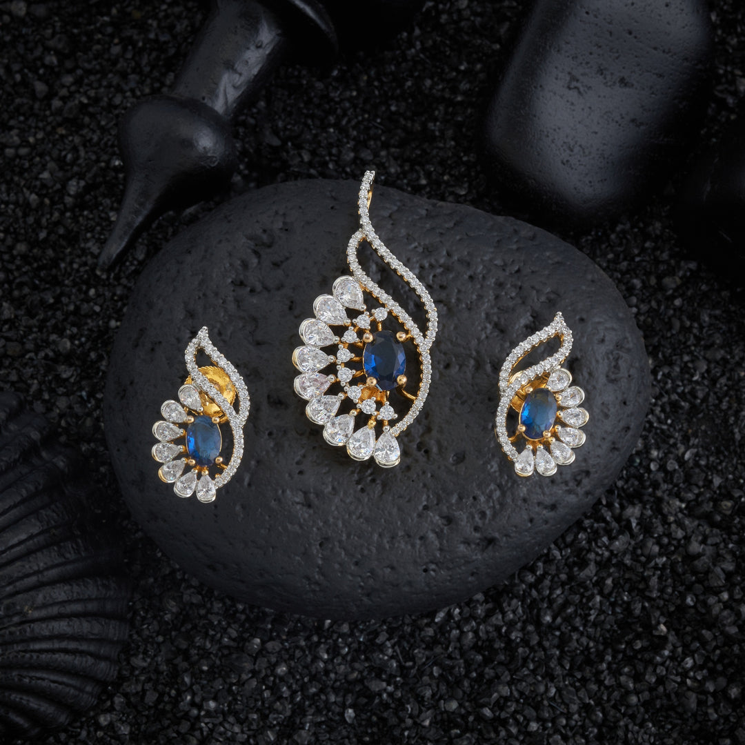 Oval Floral CZ Necklace