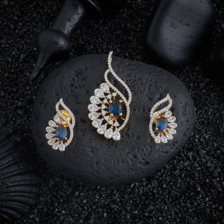 Oval Floral CZ Necklace