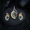 Oval Floral CZ Pendant Set