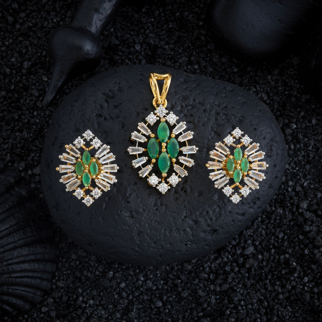 Shiner CZ Pendant Set