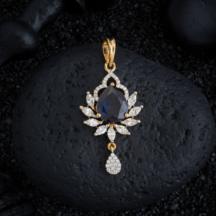 Pear-Blush CZ Pendant Set