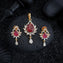 Pear-Blush CZ Pendant Set