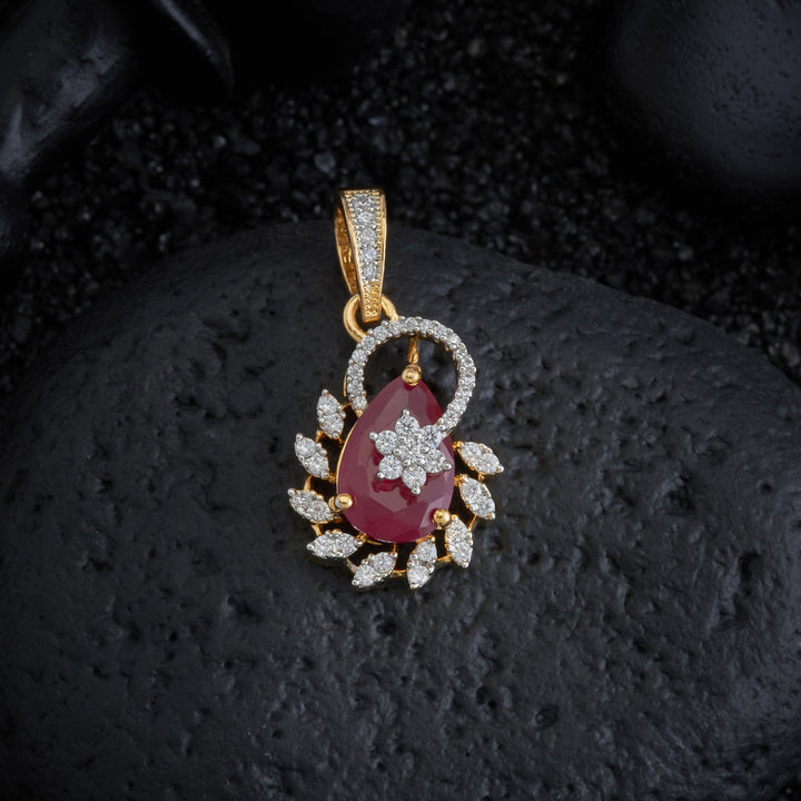 Gulabi Glow CZ Pendant Set