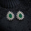 Green-Pear CZ Studs