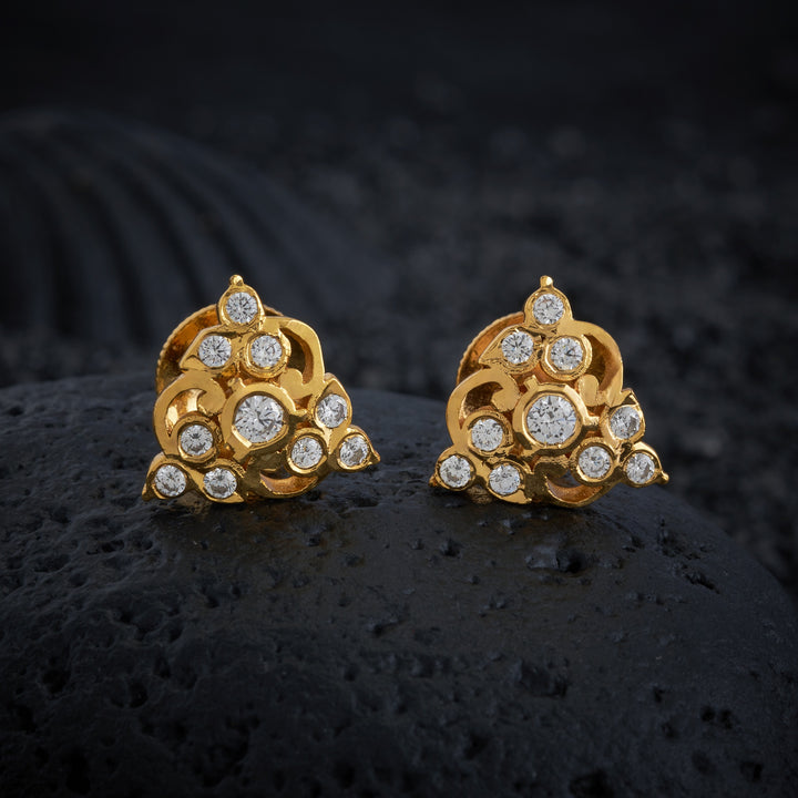 Petal Swirl Stone Studs