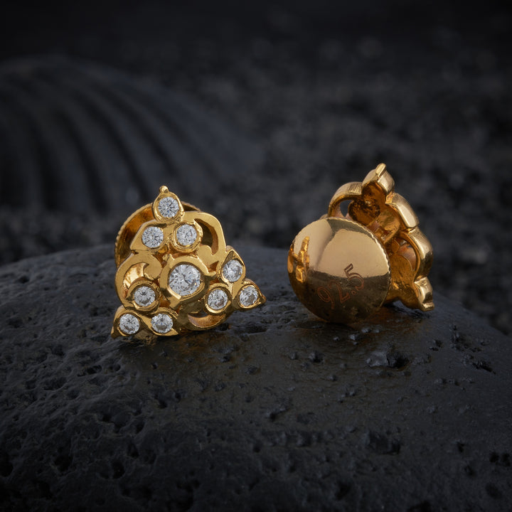 Petal Swirl Stone Studs