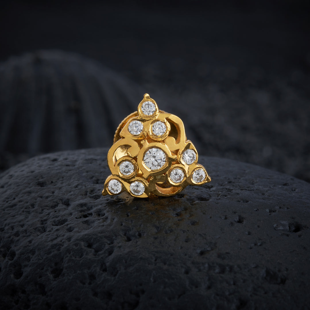 Petal Swirl Stone Studs