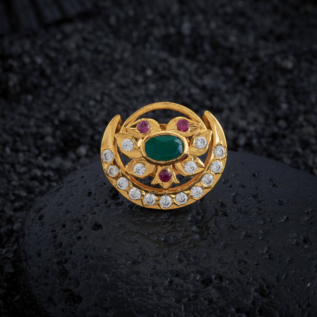 Floral Shine Stone Studs